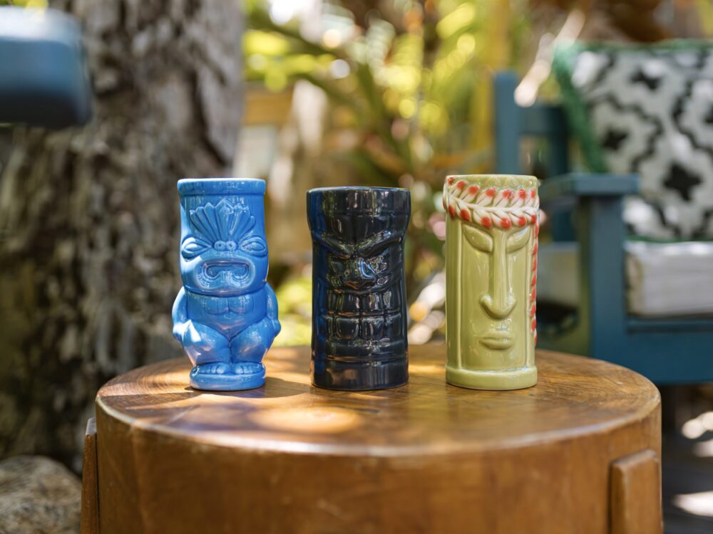Tiki cups at Heyday