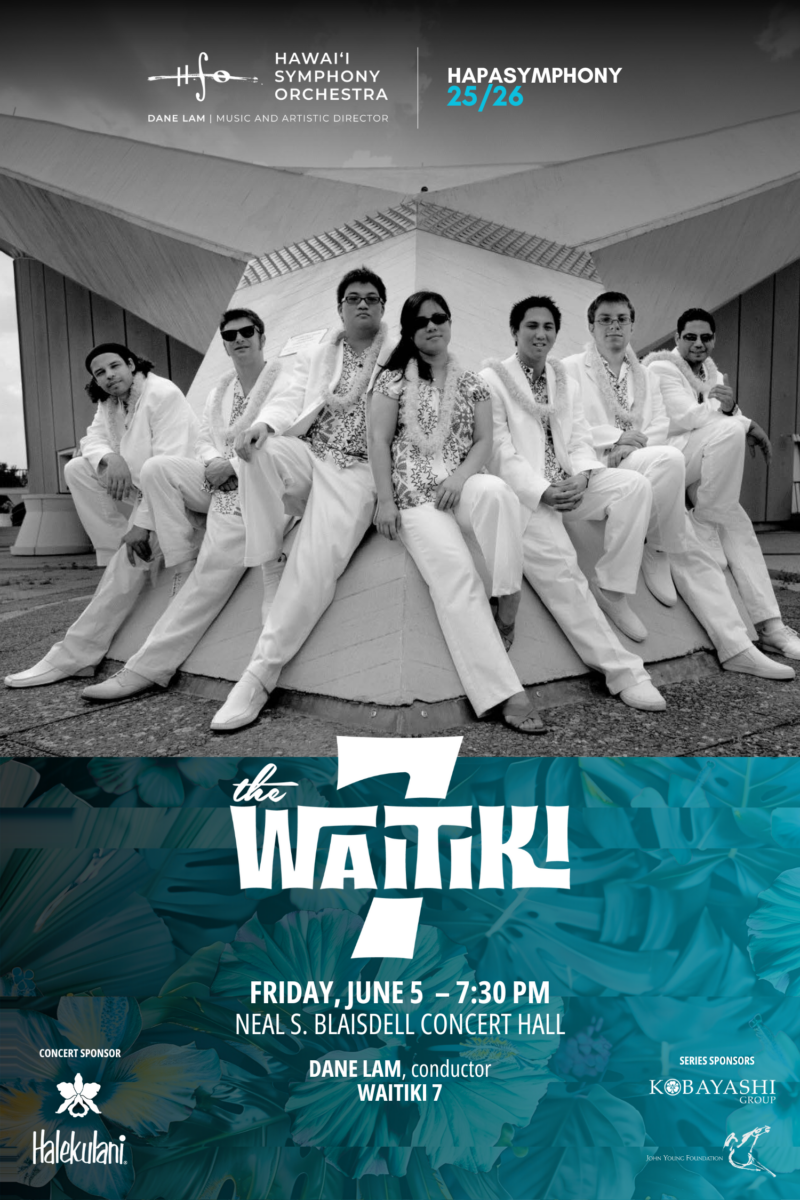 The WAITIKI 7 and The Hawaiʻi Symphony Orchestra Event Flyer